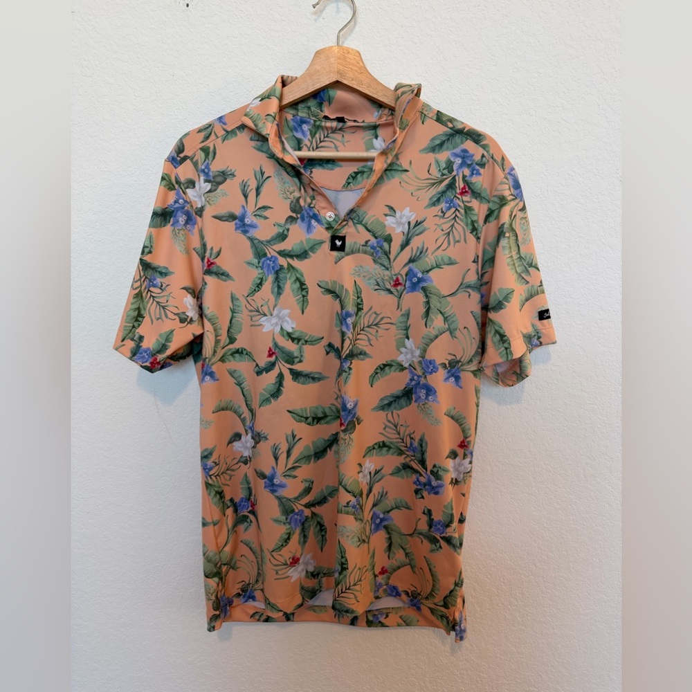 Bad Birdie Men’s Golf Polo Short Sleeve Tropical size small